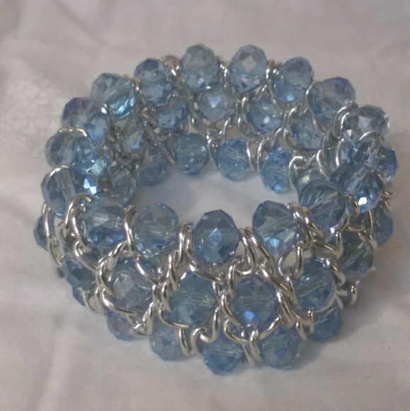 Stretch bracelet handmade with crystal beads - Picture 2 of 8